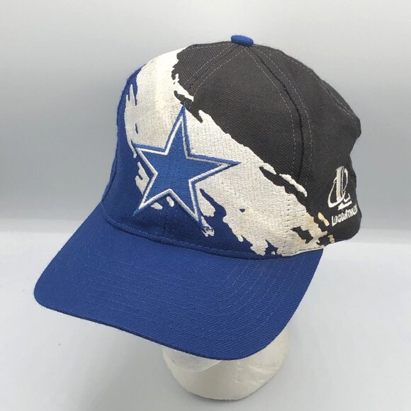 Vintage Dallas Cowboys 90’s Logo Athletics Pro Line Black Splash Snapback Hat - Picture 12 of 12